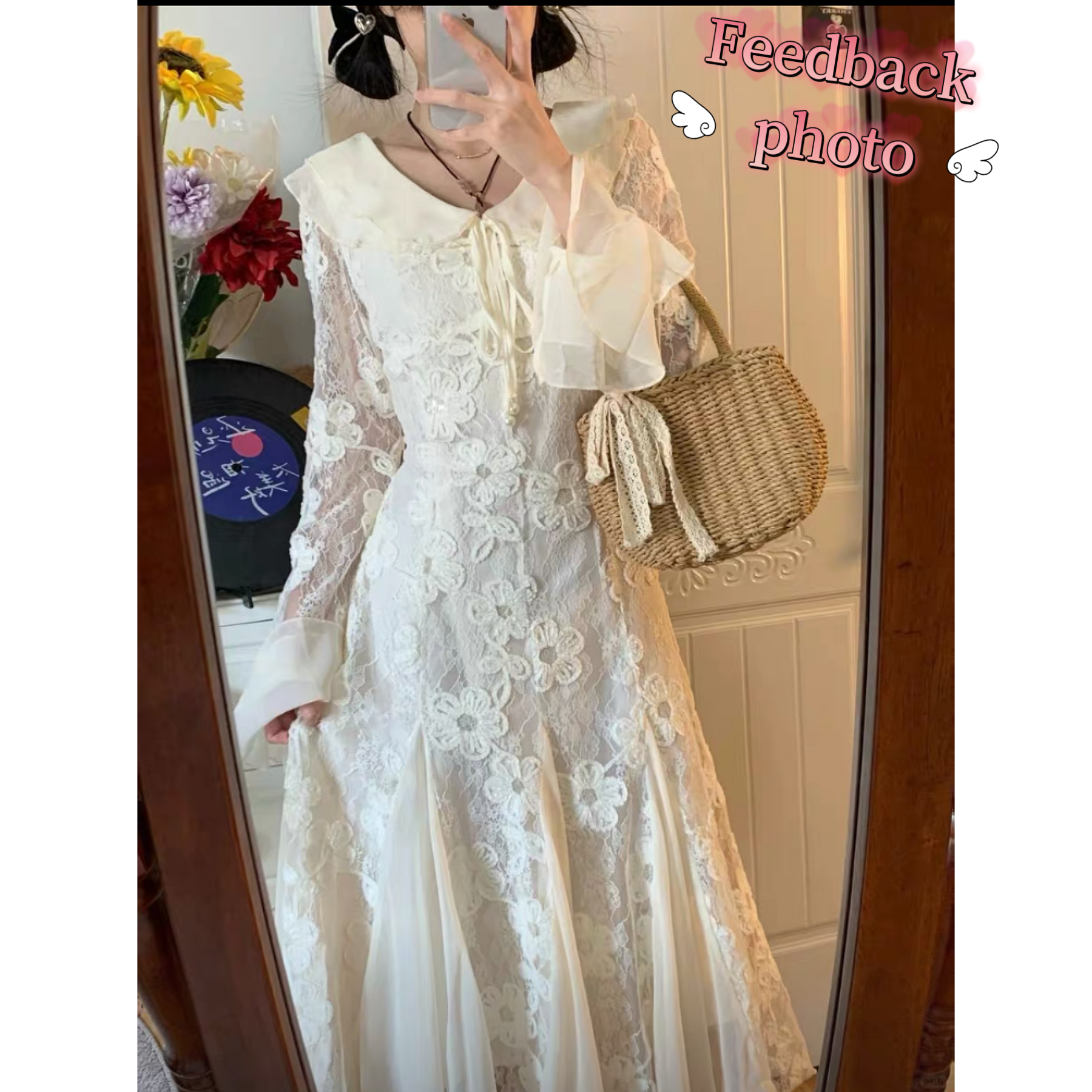 Eleonora Petal Lace Fairycore Dress