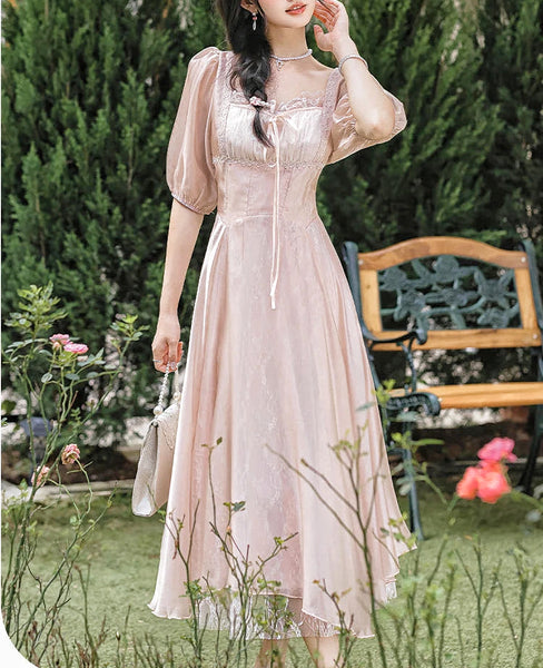 Selenia Golden-Rose Coquette Princess Dress
