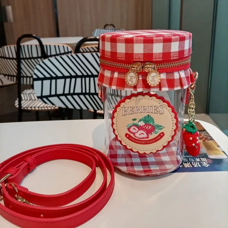 Strawberry Jar Cottagecore Bag