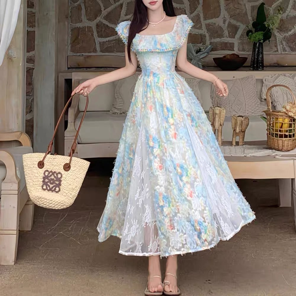 Pastel Garden Fairycore Princess Dress