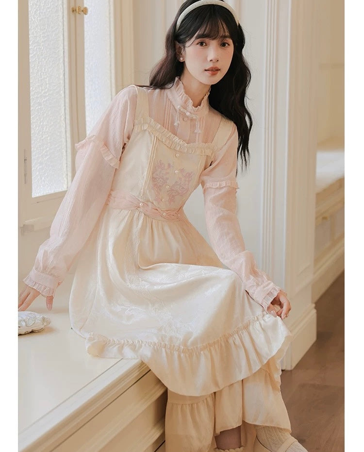 Twinkle Belle Romantic Royalcore Pinafore Princess Dress