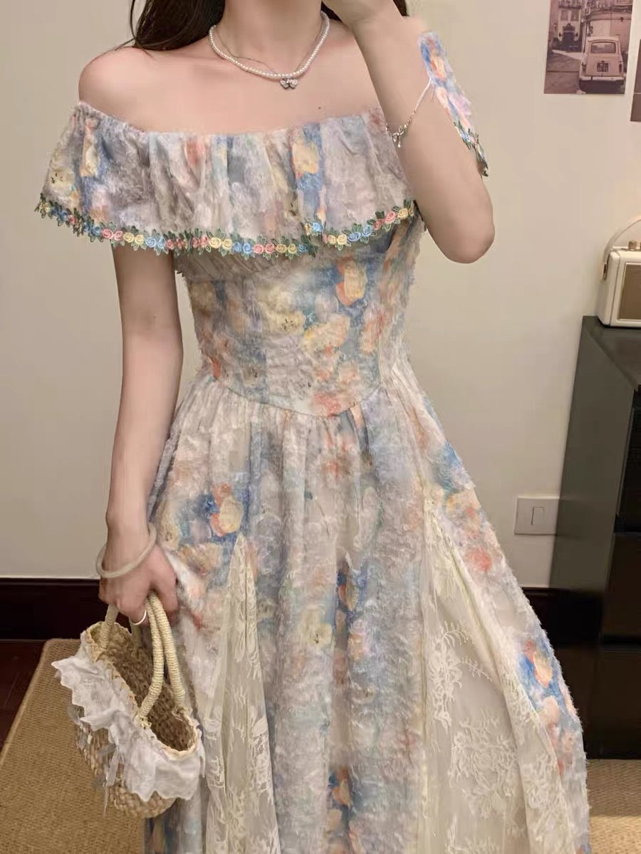 Pastel Garden Fairycore Princess Dress