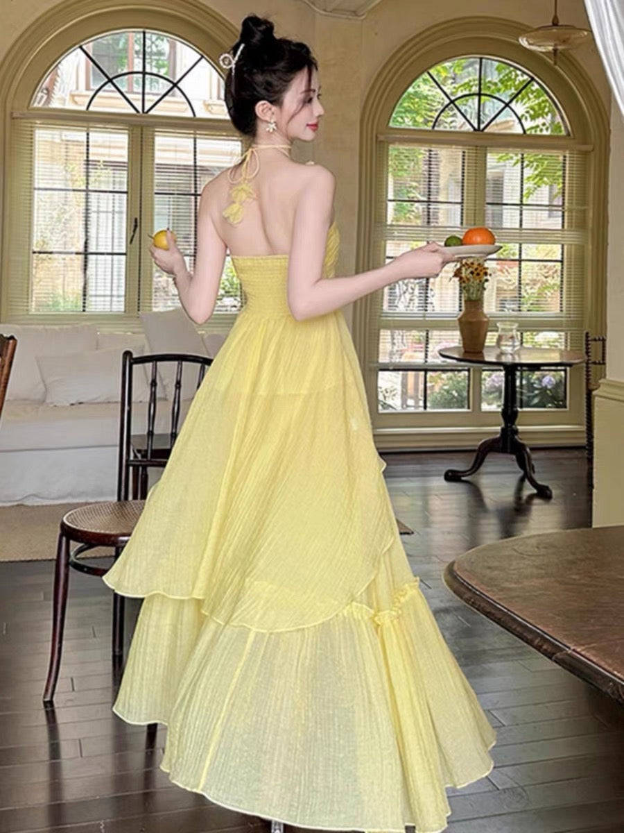 Fairycore Princess Dress Macaroon Lemon Dress Fairy Dresses Fairycore Princess Dress Macaroon Lemon Dress Fairy Dresses