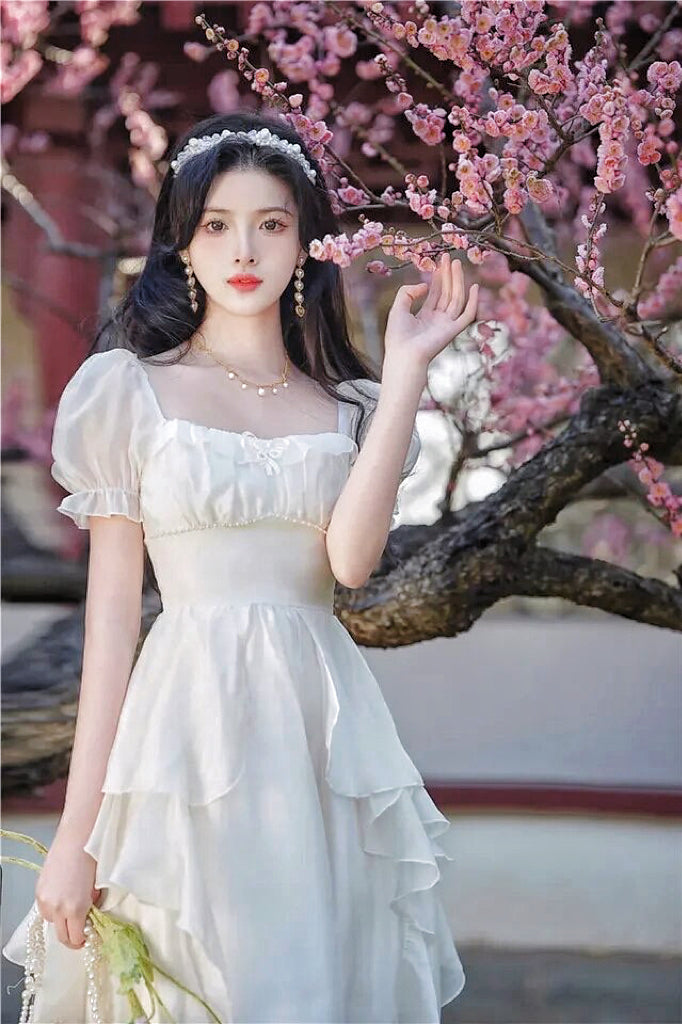 Princesscore Pearl Decorated Spring Fairy Dress