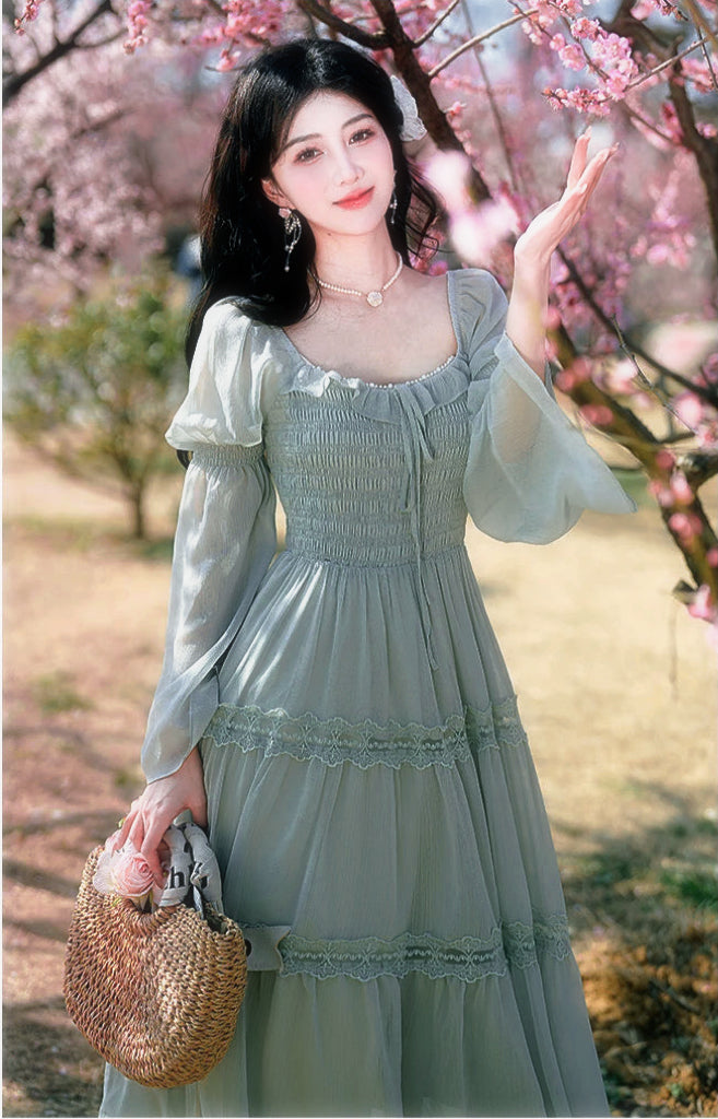 Spring Fairy Dress Fairycore Dress Mint Green Vintage Fairy Dress Teal Spring Fairy Dress Fairycore Dress Mint Green Vintage Fairy Dress Teal