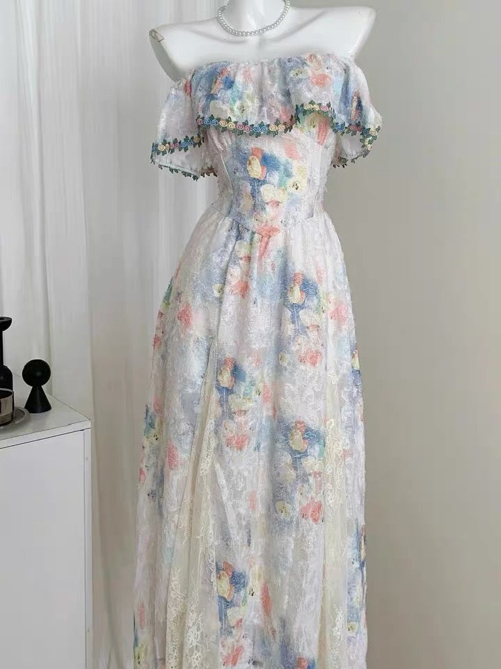 Pastel Garden Fairycore Princess Dress