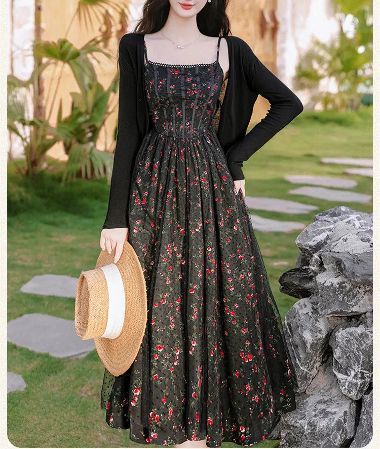 Floriana Dark Cottagecore Dress