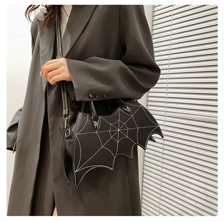 Spiderweb Bat Handbag Purse