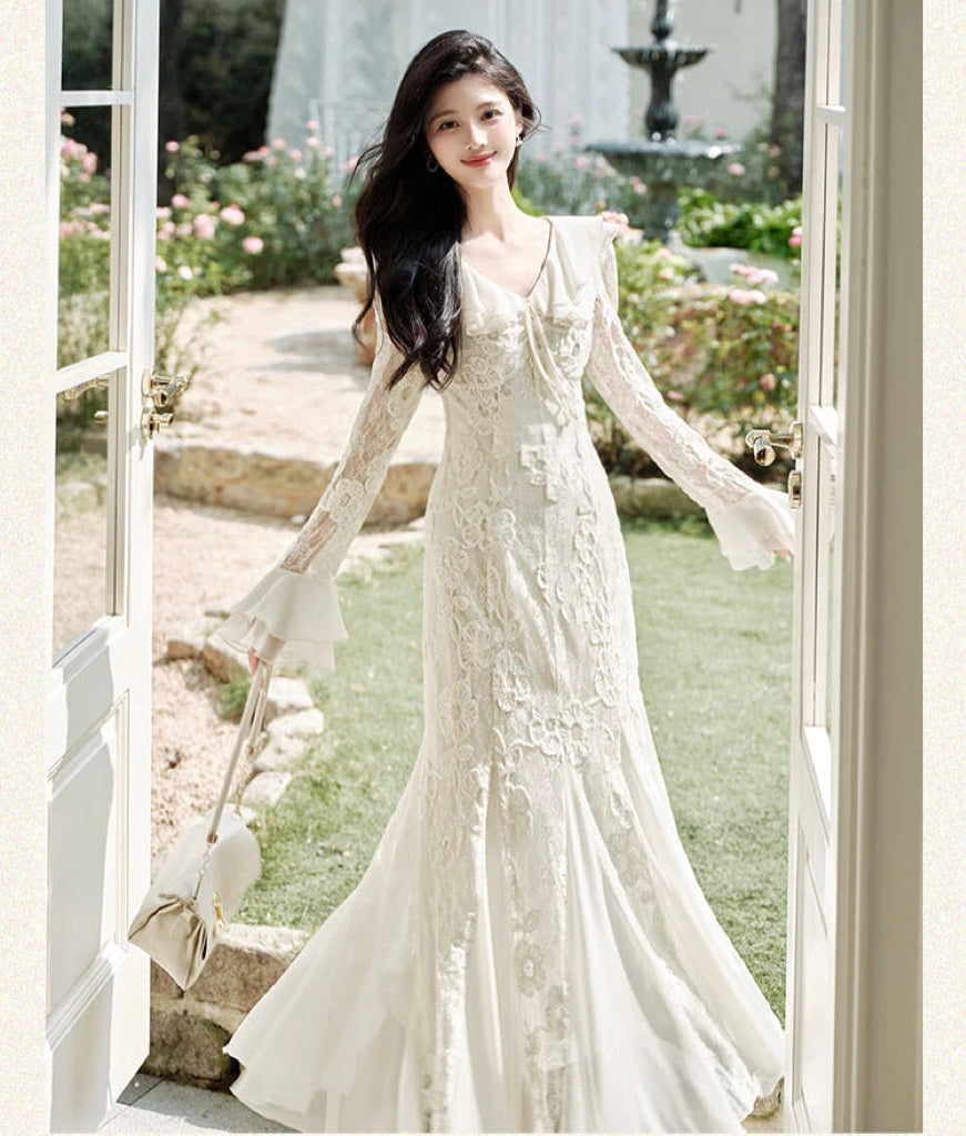 Eleonora Petal Lace Fairycore Dress