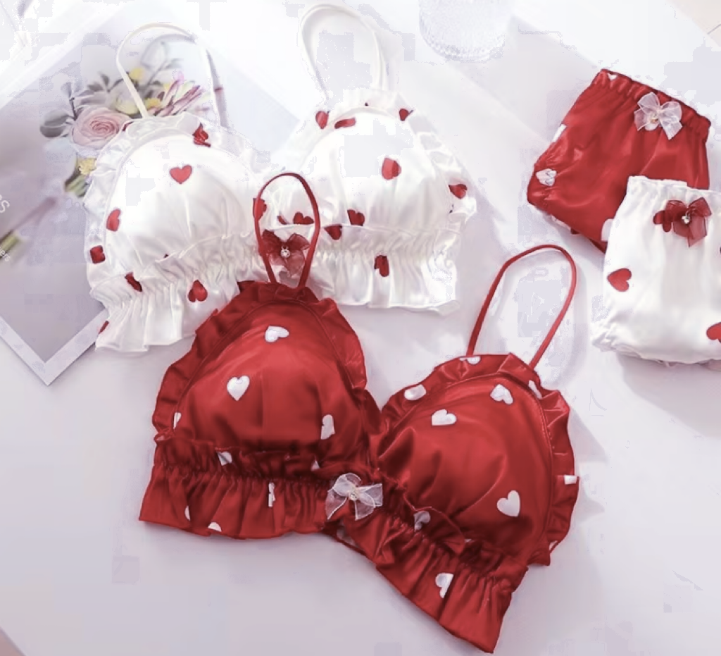 Valentine Heart Nymphete Lolita Lingerie Set