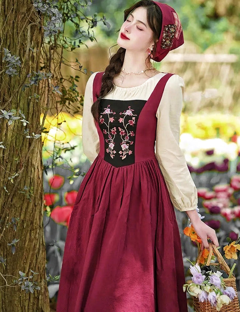 cotton witch dress Circe Medieval Witch Dress