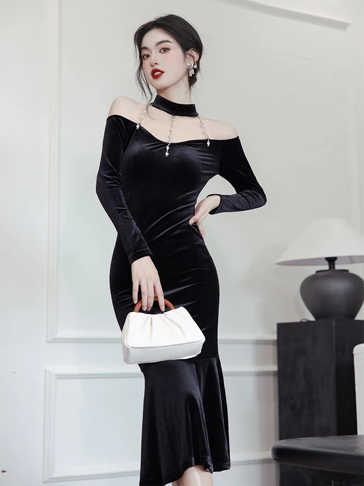 aesthetic black dress Black Cotton Gothic Lolita Dress