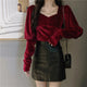 Romantic Goth Velvet Top With Chain Vampire Goth Outfit