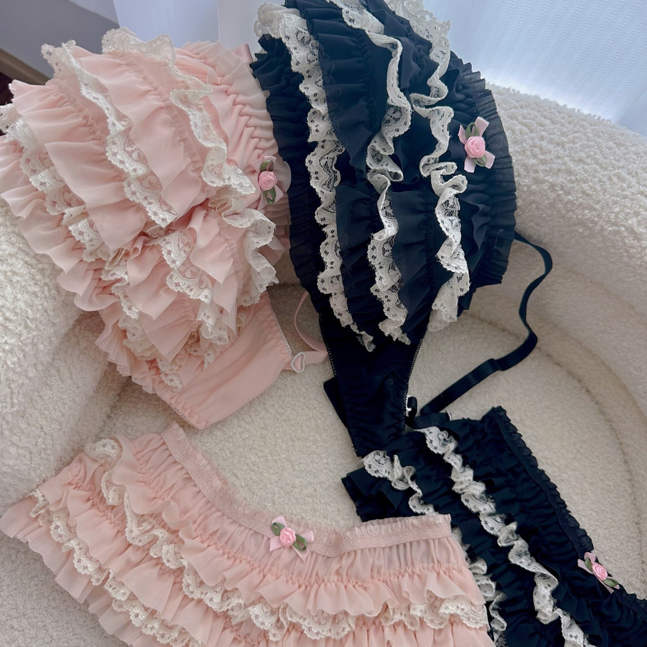 Lulu Coquette Ruffle Lingerie Set