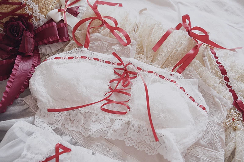 Evangeline Lace High-Waisted Coquette Lingerie Set