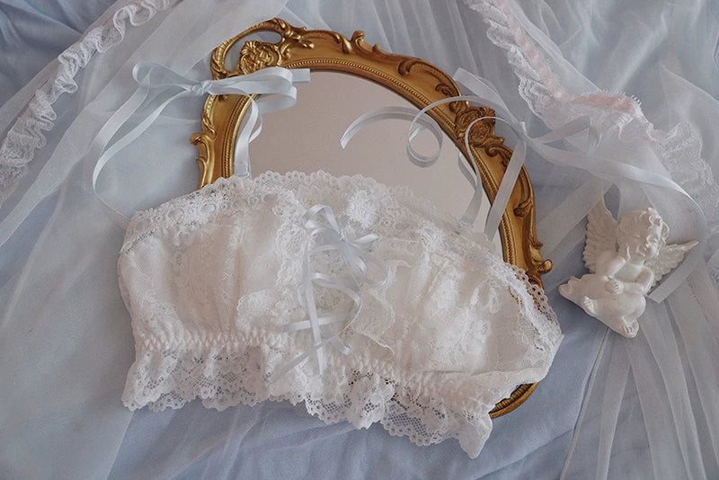 Evangeline Lace High-Waisted Coquette Lingerie Set