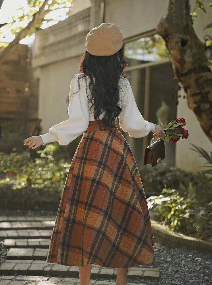 How to wear high waisted plaid skirt hot sale