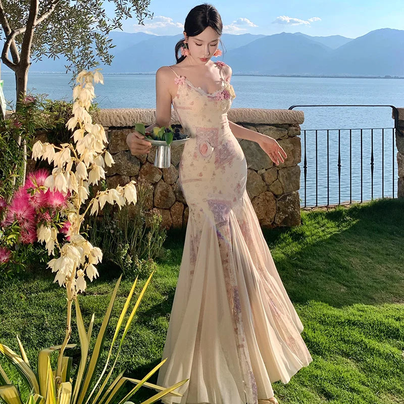 Mermaid Flower Fairycore Aesthetic Ethereal Fairy Dress Mermaid Flower Fairycore Aesthetic Ethereal Fairy Dress