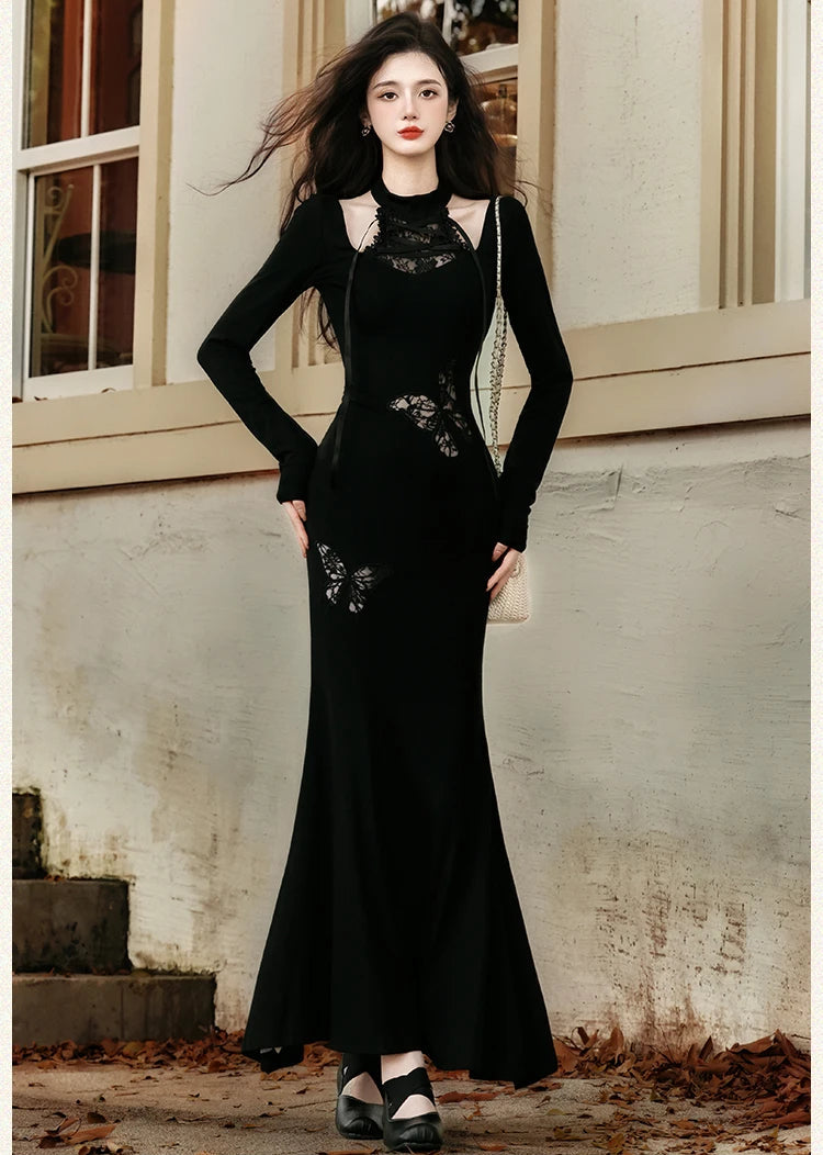 Night Butterfly Romantic Goth Dress