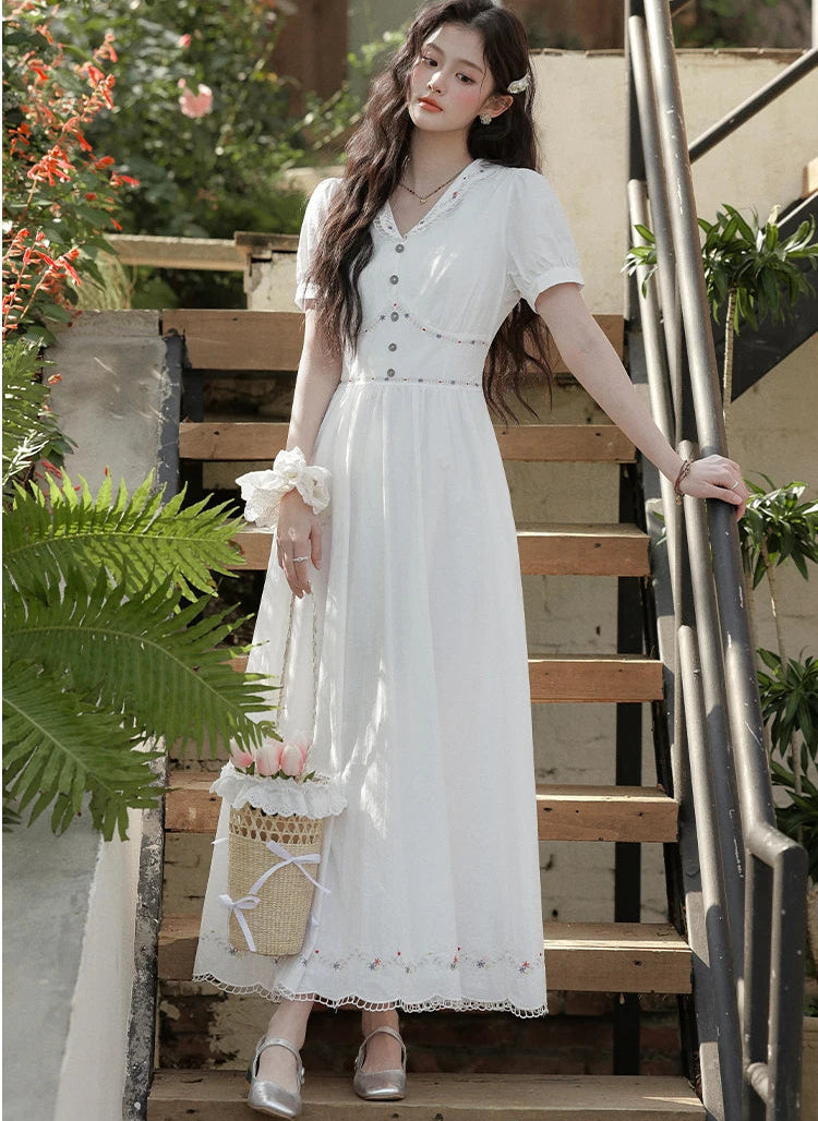 Morning Air Cotton Cottagecore Dress