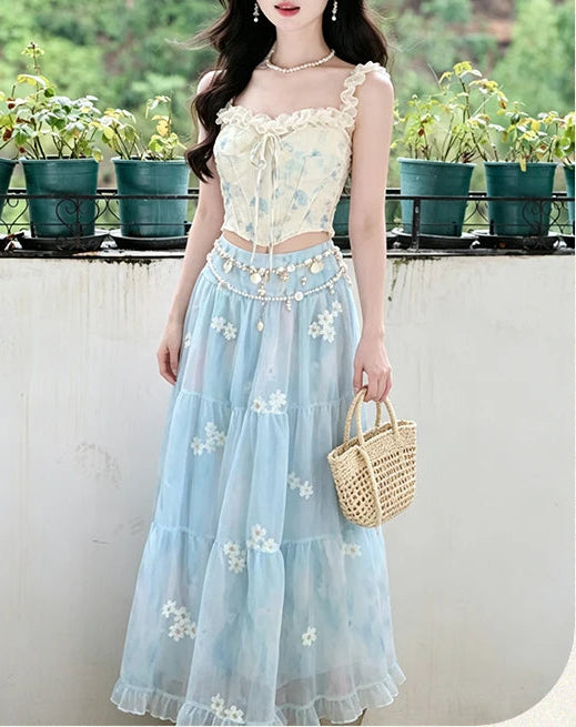 Aphrodite Aura Ethereal Essence Fairycore Princess 2-Piece Set