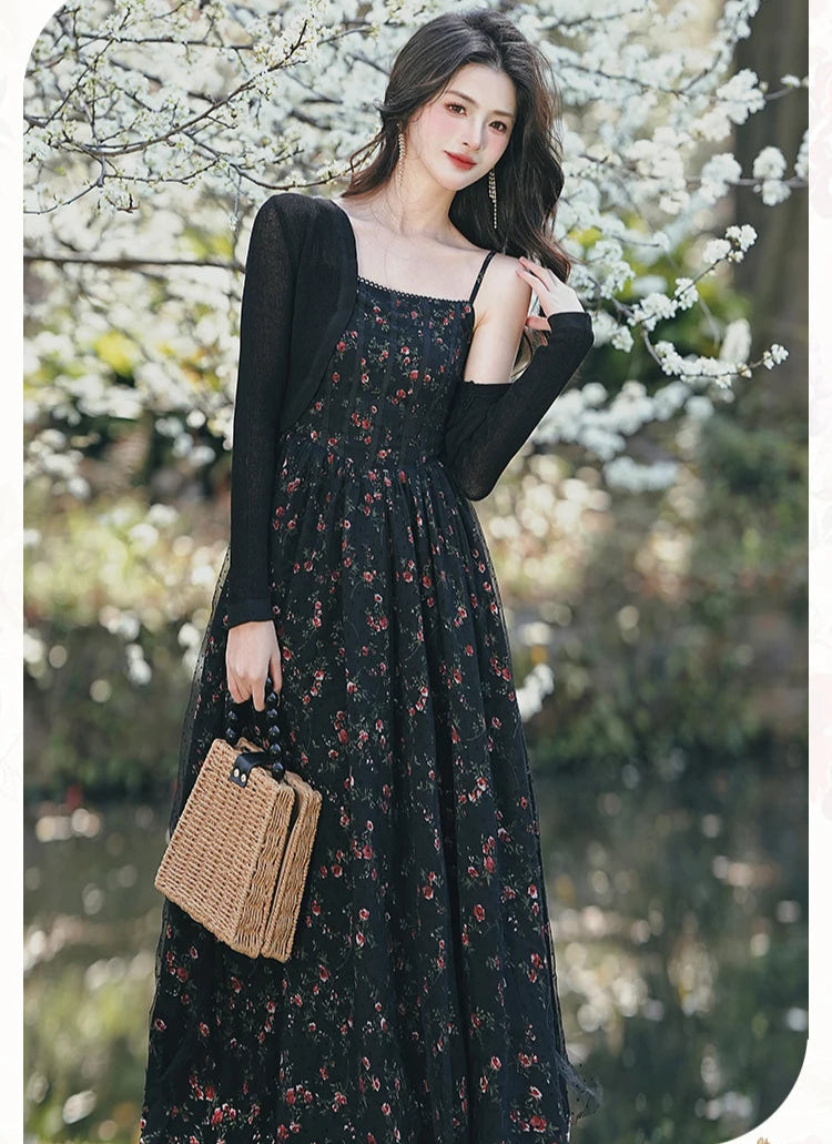 Floriana Dark Cottagecore Dress