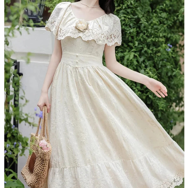 Mountain Flower Edwardian-style Lace Dress