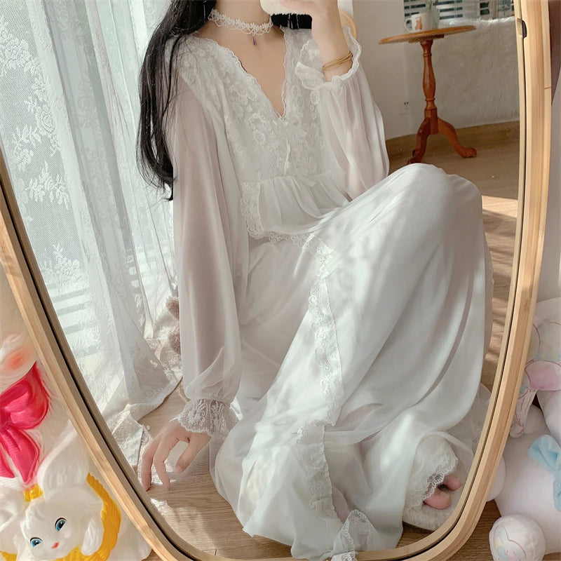In a Moon Cloud Ethereal Angelcore Nightgown