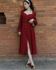 Crimson River Vintage Academia Dress