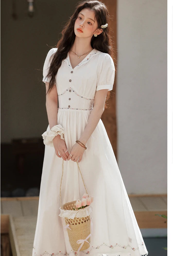 Morning Air Cotton Cottagecore Dress
