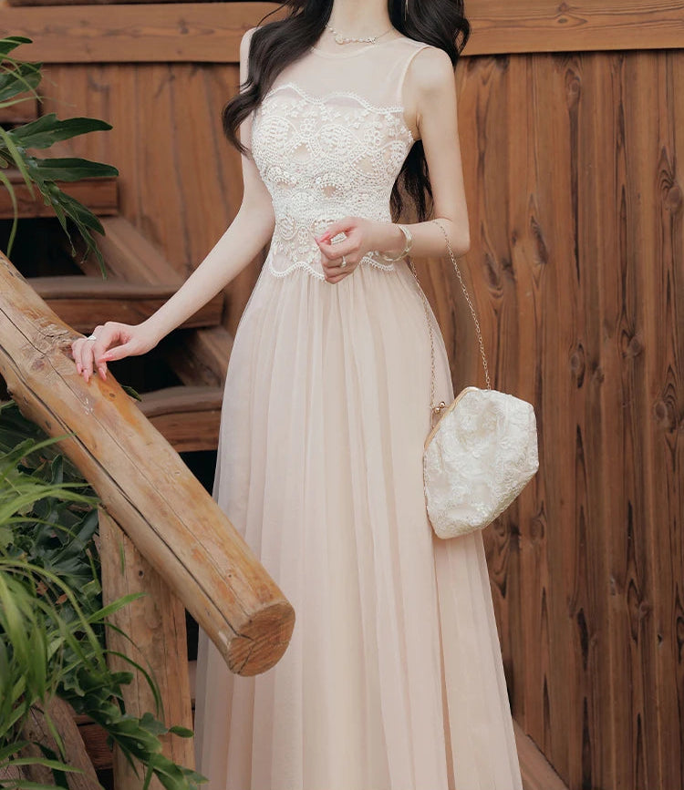 Cozy Bloom Ethereal Lace Fairy Dress