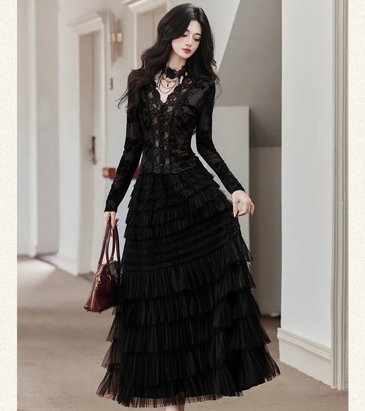 Shadow Flames 3-Piece Romantic Goth Set