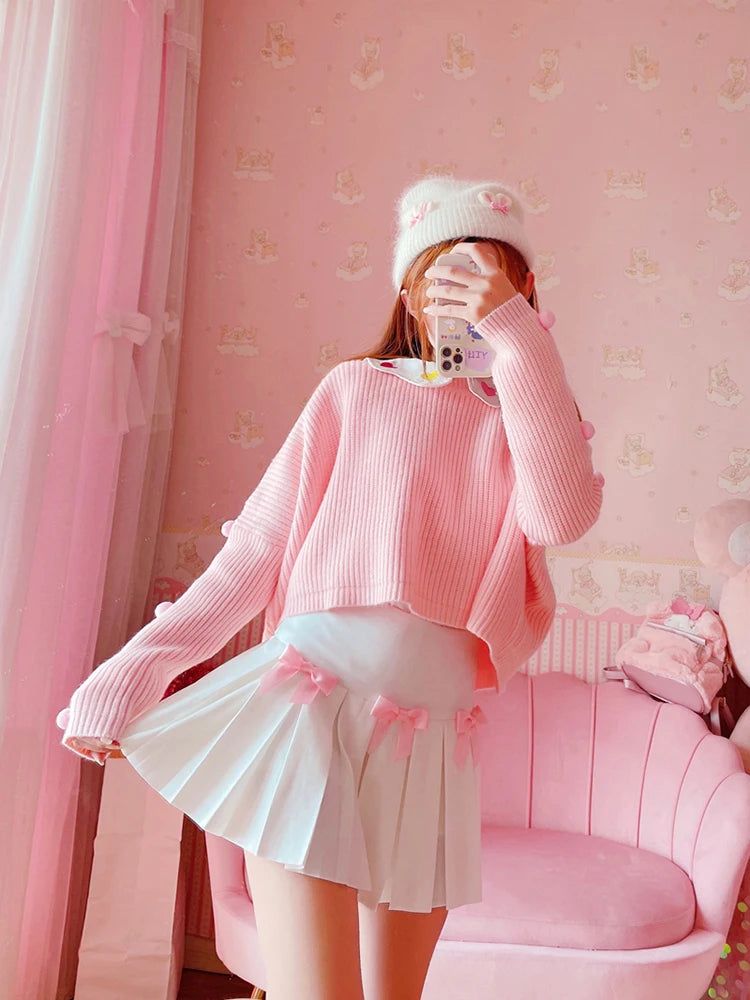 Dreamy Bows Pleated Coquette Mini Skirt J-fashion Kawaii Aesthetic