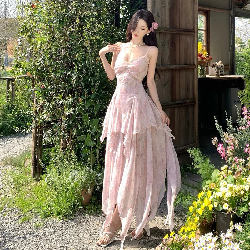 Pink Ethereal Essence Fairy Dress Fairycore aesthetic ethereal dresses