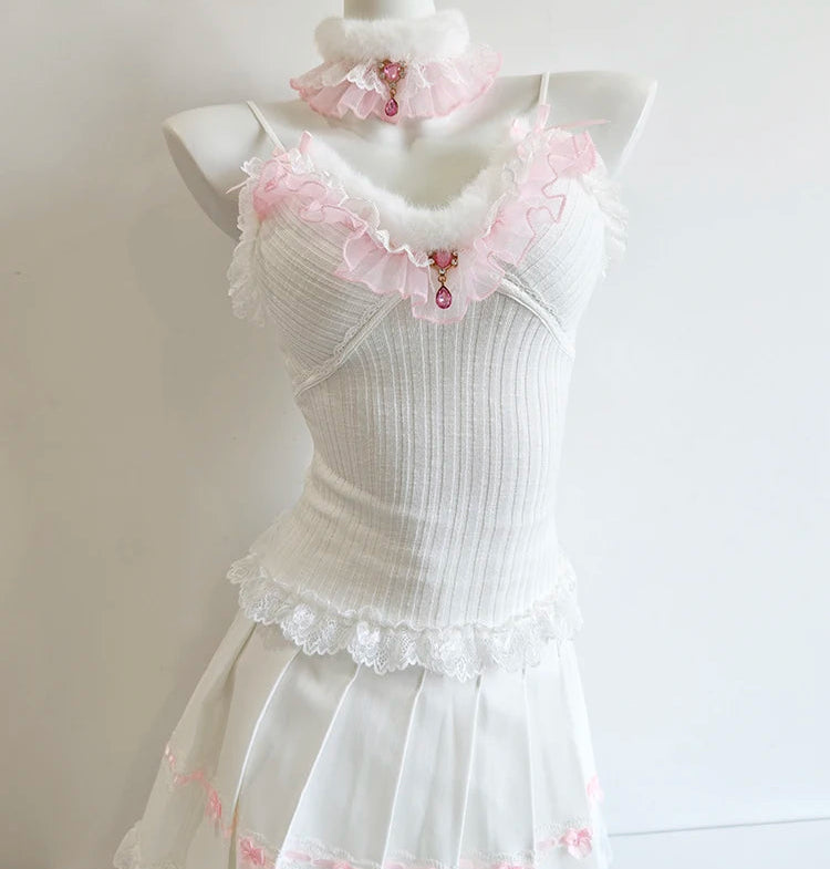 Coquette Top+Choker 2-Piece Kawaii Princess Set