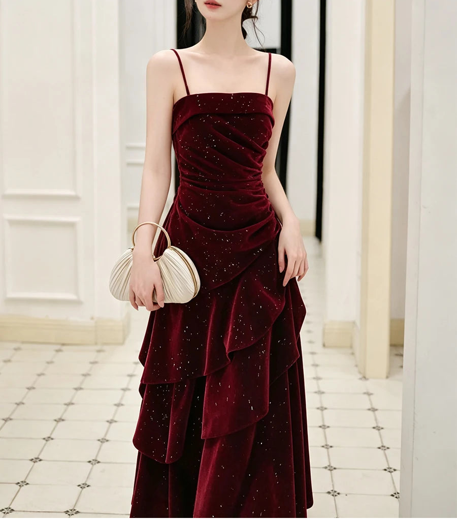 Bloodmoon Rose Vampirecore Dark Romantic Velvet Dress