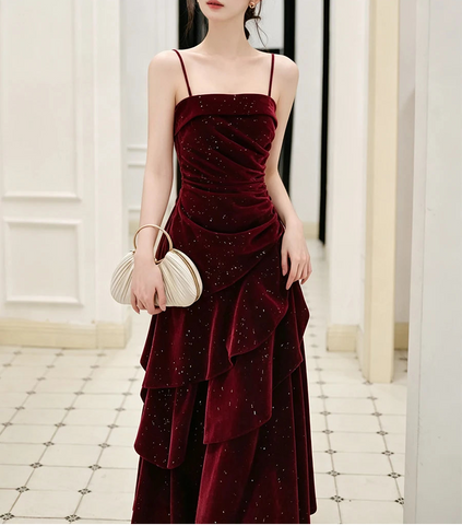 Bloodmoon Rose Vampirecore Dark Romantic Velvet Dress