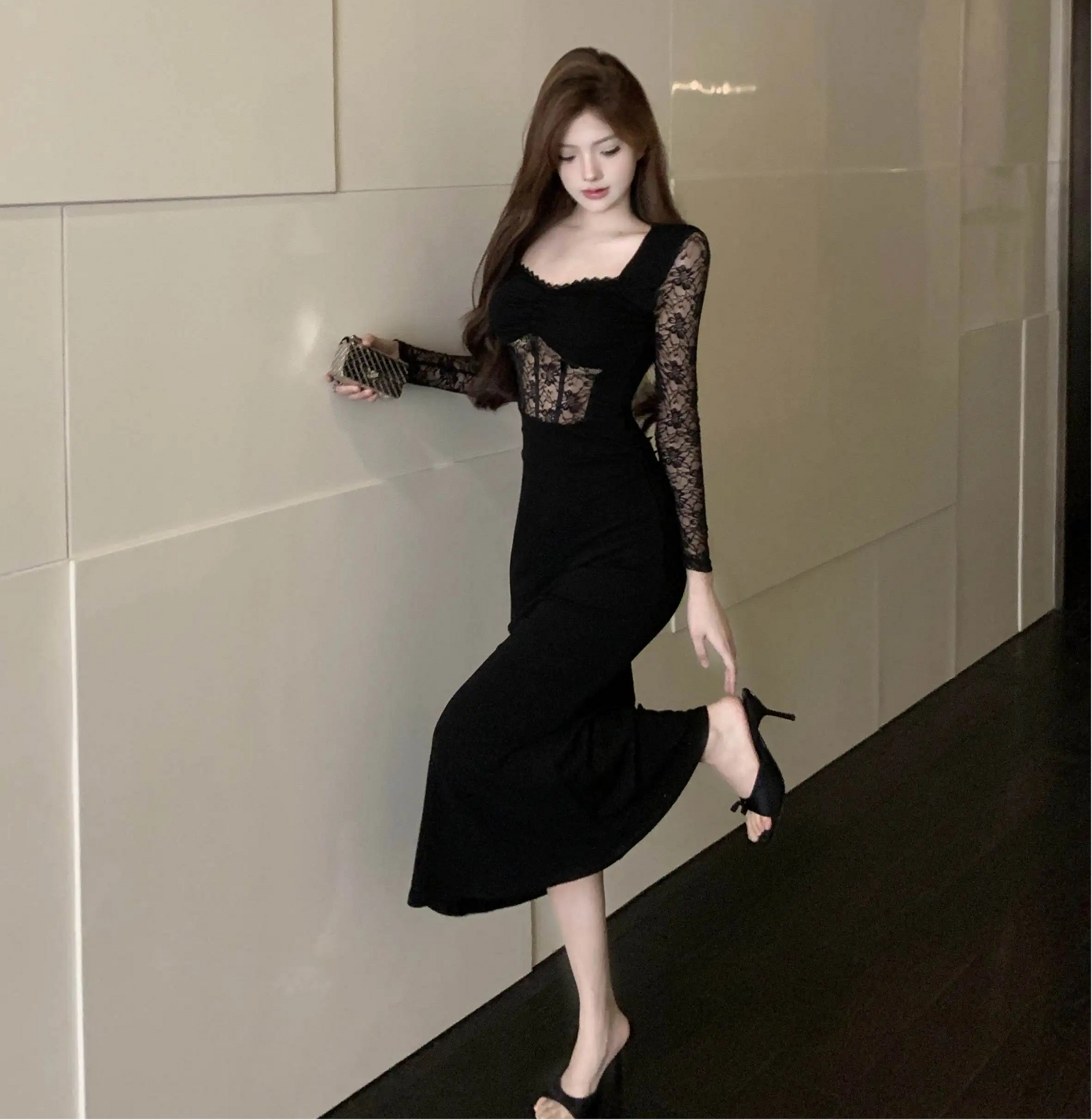 Ice Rose Dark Aesthetic Romantic Goth Dress