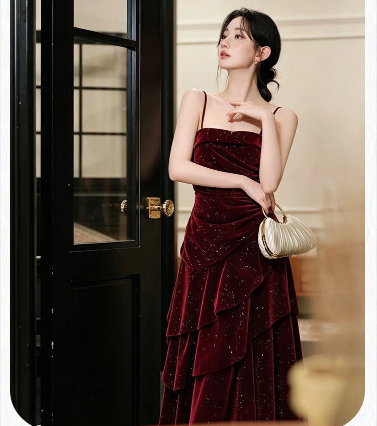 Bloodmoon Rose Vampirecore Dark Romantic Velvet Dress