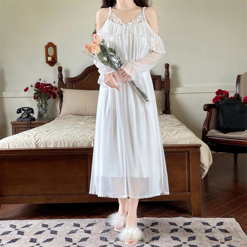 Moonbeam Lover Angelcore Aesthetic Nightgown