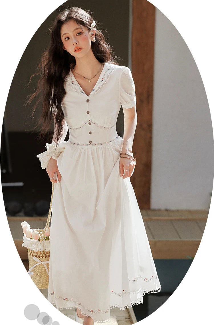 Morning Air Cotton Cottagecore Dress
