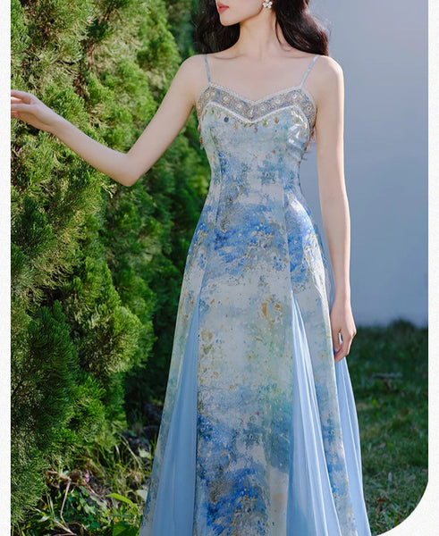 Sea Princess Mermaid Blue Royalcore Princess Dress