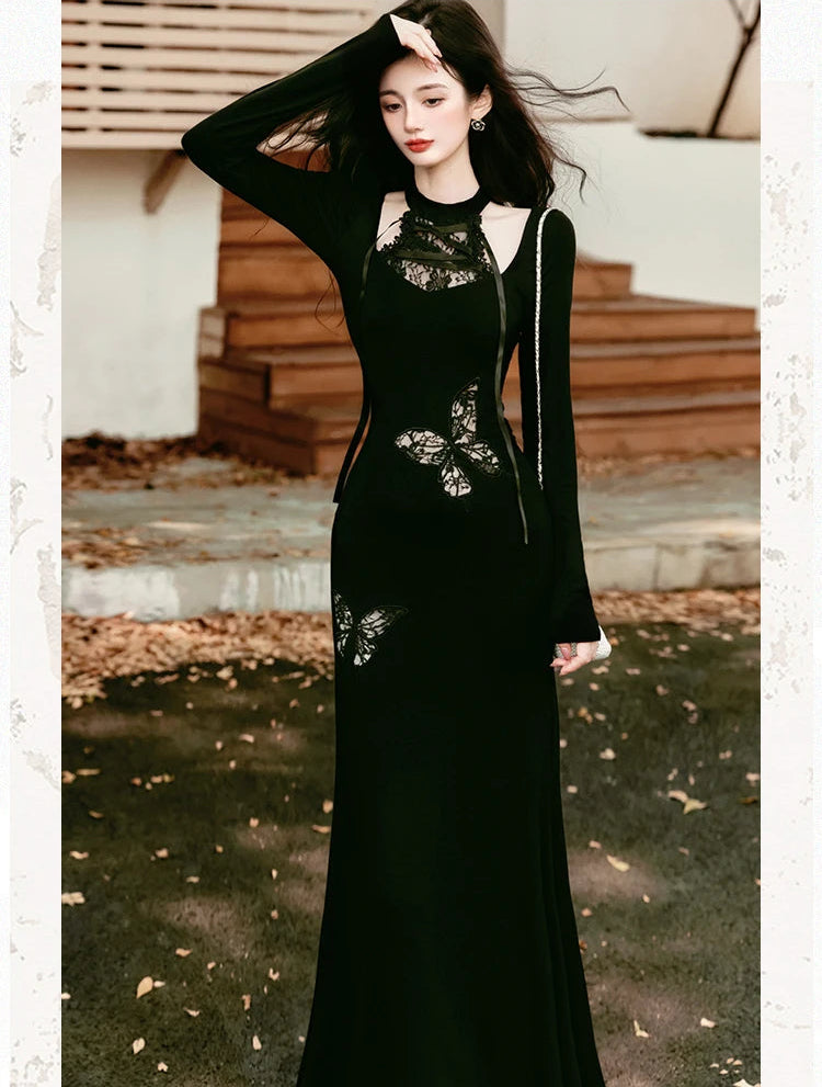 Night Butterfly Romantic Goth Dress