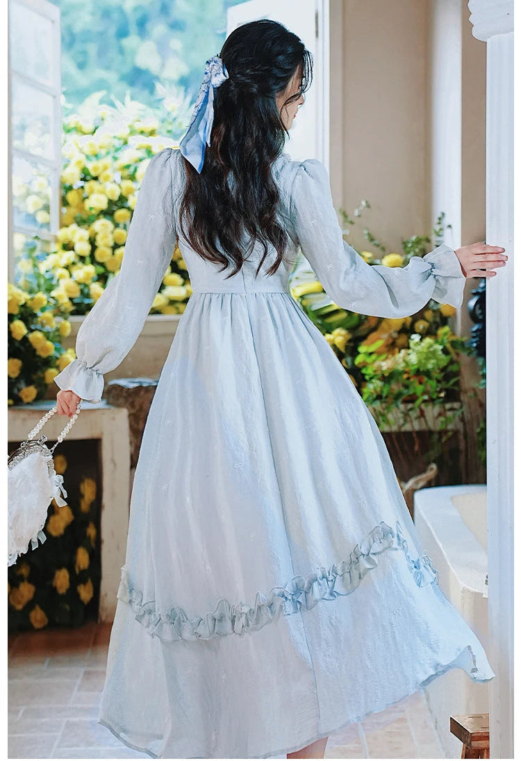 Alice Light Blue Victorian-Inspired Dress