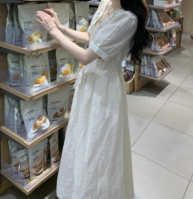 Embroidered Cottagecore Dress
