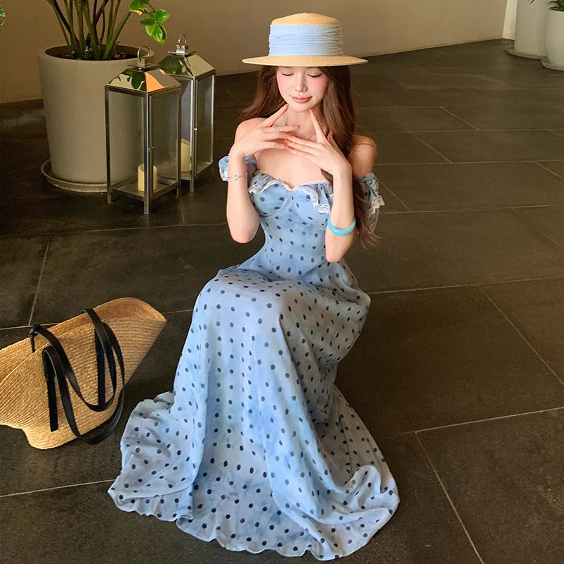 Sapphire Muse Polka Dot Coquette Dress