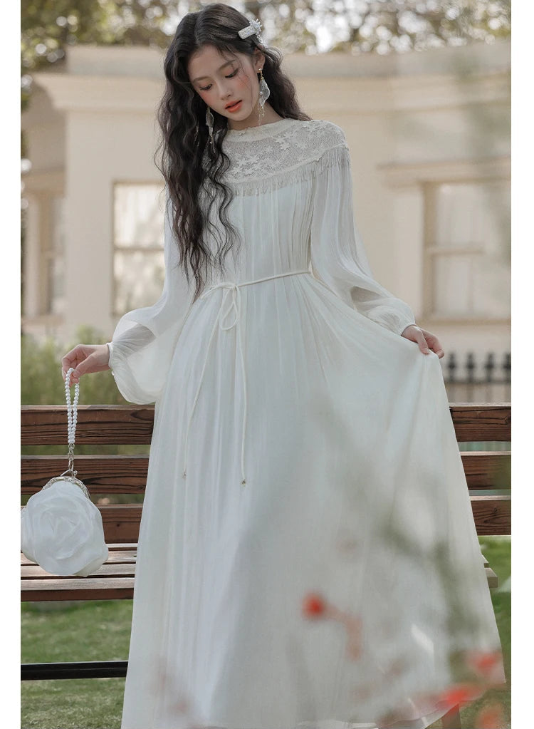 Ethereal Bohemian Fairy Dress white boho vintage dress Ethereal Bohemian Fairy Dress white boho vintage dress