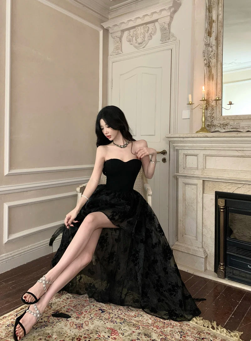 Haunting Flowers Dark Romantic Goth Dress