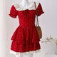 Rosa Red Cottagecore Dress