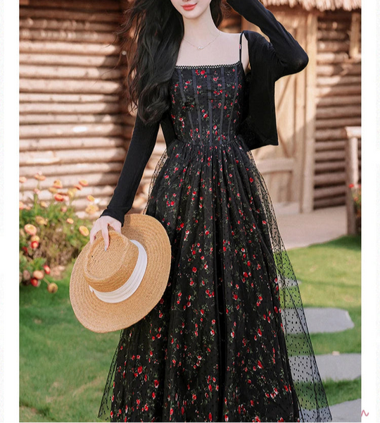 Floriana Dark Cottagecore Dress